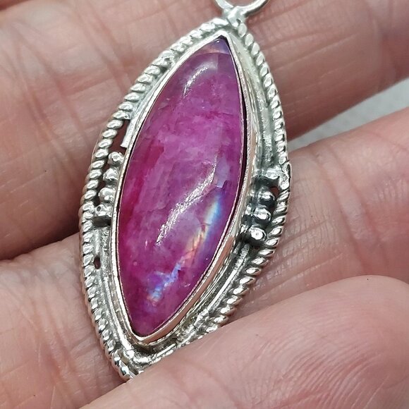 Pendant sterling silver pink moonstone - Picture 3 of 5